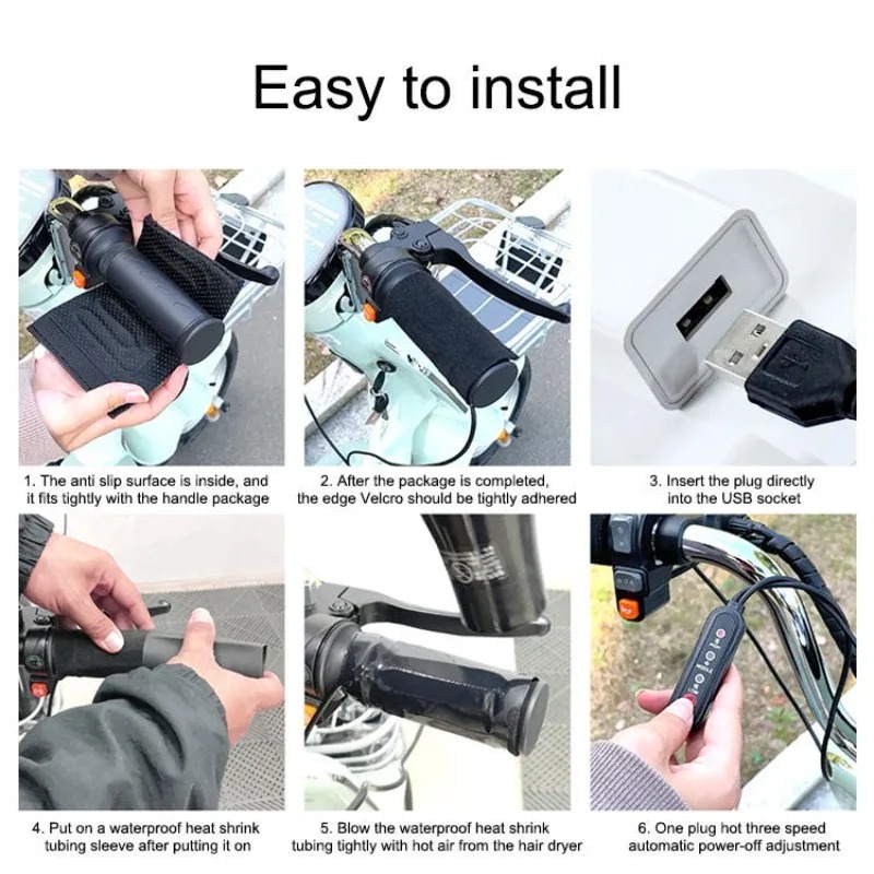 مقابض دراجة نارية مدفأة بغطاء  - مراجعة Handlebar Grip Heated وسعره